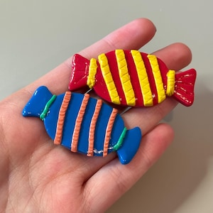 Candy Magnet / handmade Polymer Clay fridge decor / cute miniature food dessert sweet kawaii accessories / gift