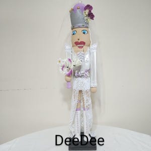 Nutcrackers 24&quot; Handpainted Bride Groom Wedding Love Gift Collection Wood Embellished