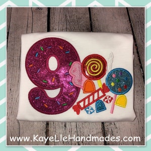 Embroidered Shirt - Birthday Shirt - Lollipops - Candy - Sprinkles