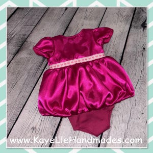 18 inch Doll Clothes - Fashion Doll - Dress and Underwear - Dark Pink