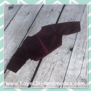 18 inch Doll Clothes - Fashion Doll - Jacket - Burgundy