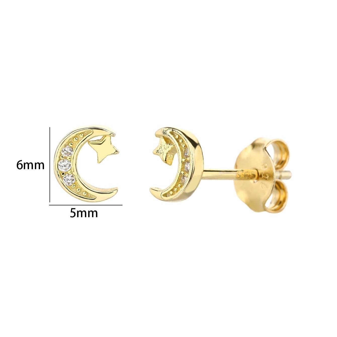 LA LUNA Orecchini A Cuore In Argento 925 E Oro - Set Regalo Con Panno, Design Minimalista, Simbolo Amore - 2