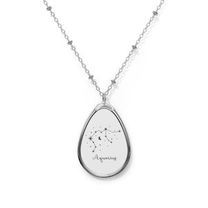 Collier pendentif zodiaque - carte du ciel Verseau, bijoux Saint-Valentin, cadeau d'anniversaire, collier signe de naissance, collier zodiaque Verseau,
