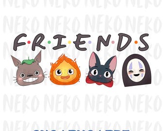Friends Anime Chibi Clip Art | PNG, SVG, PDF | Digital Download