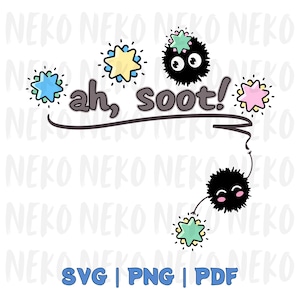 Ah, Soot! Anime Clip Art | PNG, SVG, PDF | Digital Download