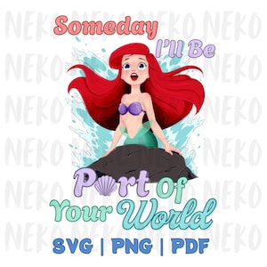 Clipart Chibi Petite Sirène Citation | PNG, SVG, PDF | Téléchargement numérique