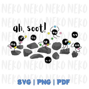 Ah, Soot! Anime Clip Art | PNG, SVG, PDF | Digital Download