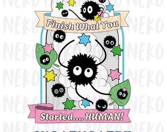 Finish What You Started.... Human! Anime Clip Art | PNG, SVG, PDF | Digital Download