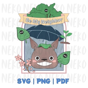 Be My Neighbor Anime Clip Art | PNG, SVG, PDF | Digital Download