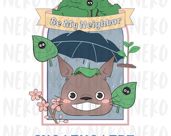 Anime-illustraties Be My Neighbor | PNG, SVG, pdf | Digitale download