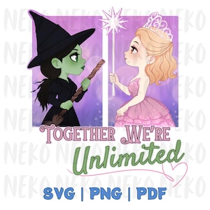 Elphaba Glinda Wicked Clip Art | PNG, SVG, PDF | Digital Download