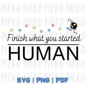 Finish What You Started Human Anime Clip Art | PNG, SVG, PDF | Digital Download