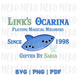 Link&#39;s Ocarina Clip Art | PNG, SVG, PDF | Digital Download