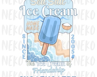 Sea Salt Ice Cream Clip Art | PNG, SVG, PDF | Digital Download