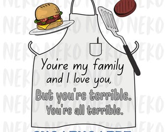 Bob "You're All Terrible" Bob's Burgers Quote Clip Art | PNG, SVG, PDF | Digital Download
