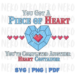 Du hast ein Stück Herz TLoZ Gaming Clip Art | PNG, SVG, PDF | Digitaler Download