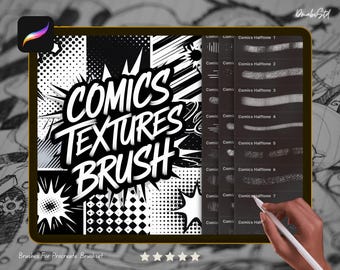 Comics Procreate Brushes: Texture & Halftone Effects (Digital Download)