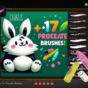 Procreate Chalk Brushes: Textured Art & Lettering Brushset