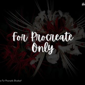 Higanbana Red Spider Lily Flower Stamps & Brushes for Procreate ...