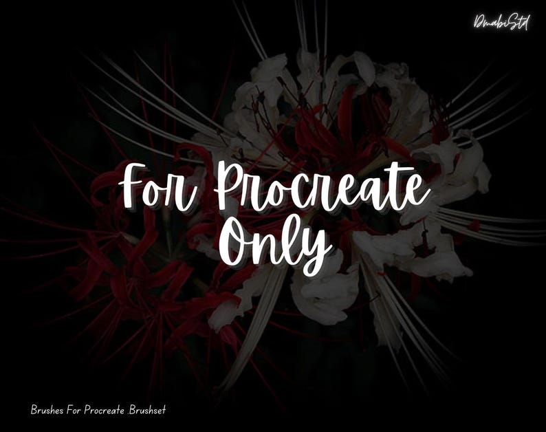 Higanbana Red Spider Lily Flower Stamps & Brushes for Procreate ...
