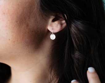 Medallion Earrings Silver Medallion Earrings Silver Earrings Silver Earrings Dangle Silver Disc Earrings Silver Earrings Round Disc