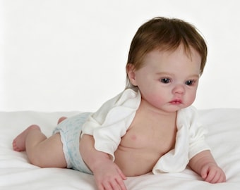 Reborn Baby Doll Meadow, 18" Full Vinyl Lifelike Newborn Doll for Kids, Collectors & Gift
