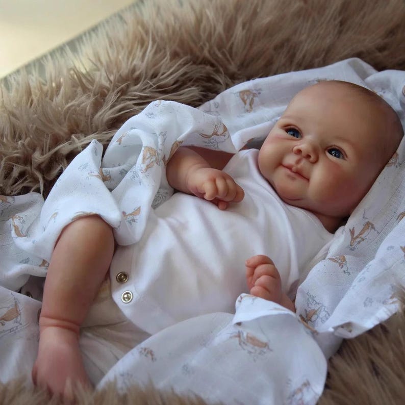 18 Inch Realistic Reborn Baby Doll, Hand Painted Vinyl, Lifelike Gift ...