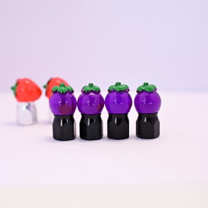 4-Pack Vibrant Handmade Fruit Series Valve Stem Caps, Car & Bike Accessory, Unique Gift, Fun Tire Decor, Novelty Wheel Accent, Style Design