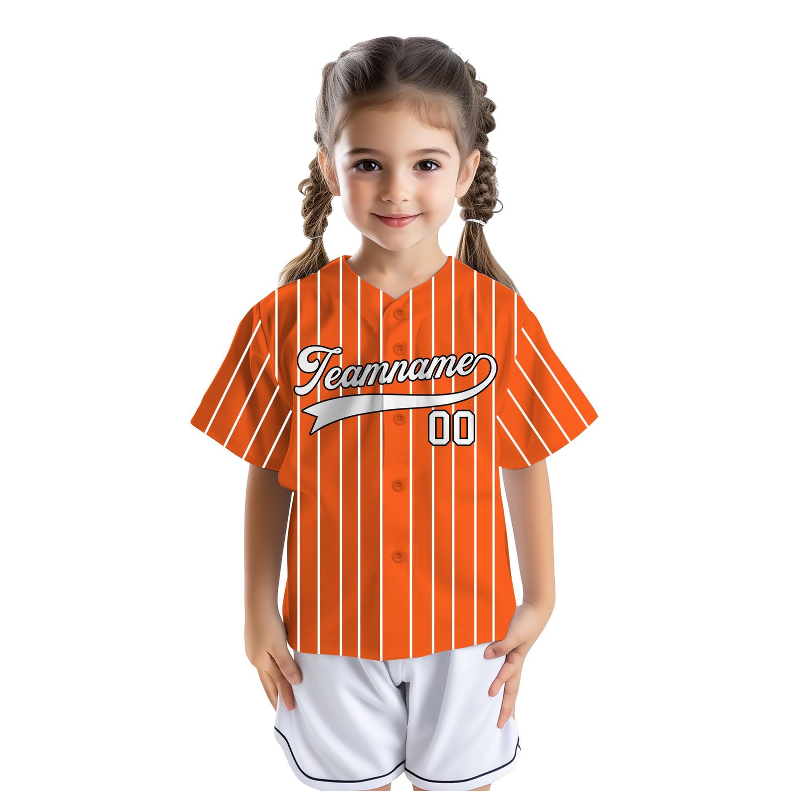 Custom Texas Orange & White Color Fan Baseball Jersey