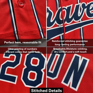 Custom Red Black Personalized Classic Authentic Baseball Jersey main image 1