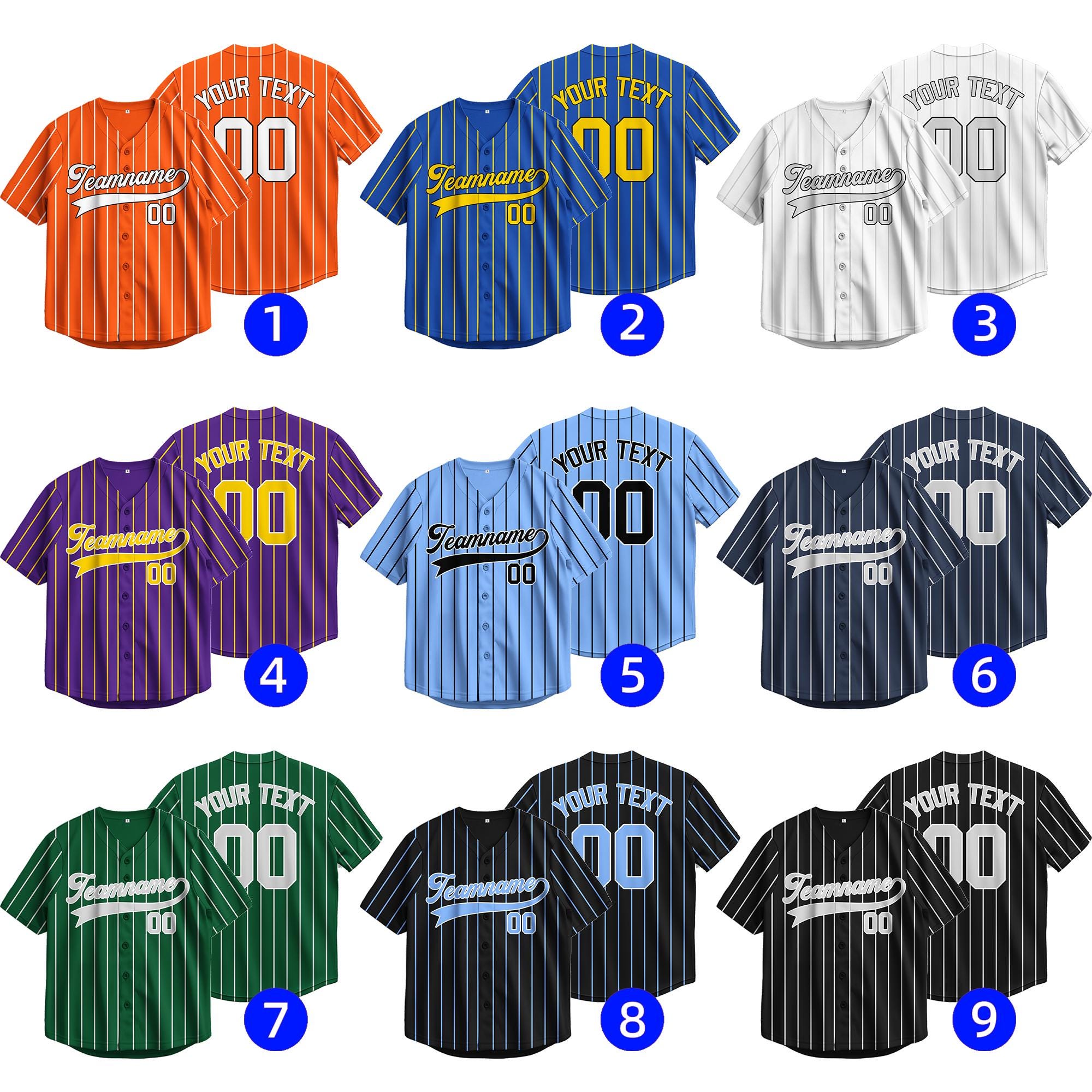 Custom Orange Aqua Stripe Fashion Authentic Two-Button Baseball Jersey main image 1