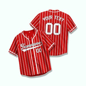 Customized Baseball Team Jersey - Embroidered & Heat Print Design for Sports, Group Outfits, Work Events and Fan Apparel for wedding