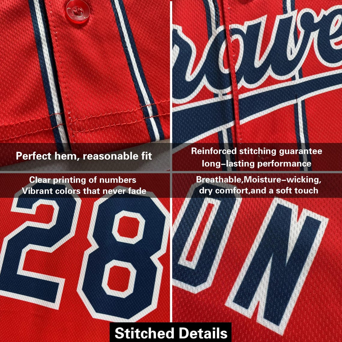Custom Orange Aqua Stripe Fashion Authentic Two-Button Baseball Jersey main image 0