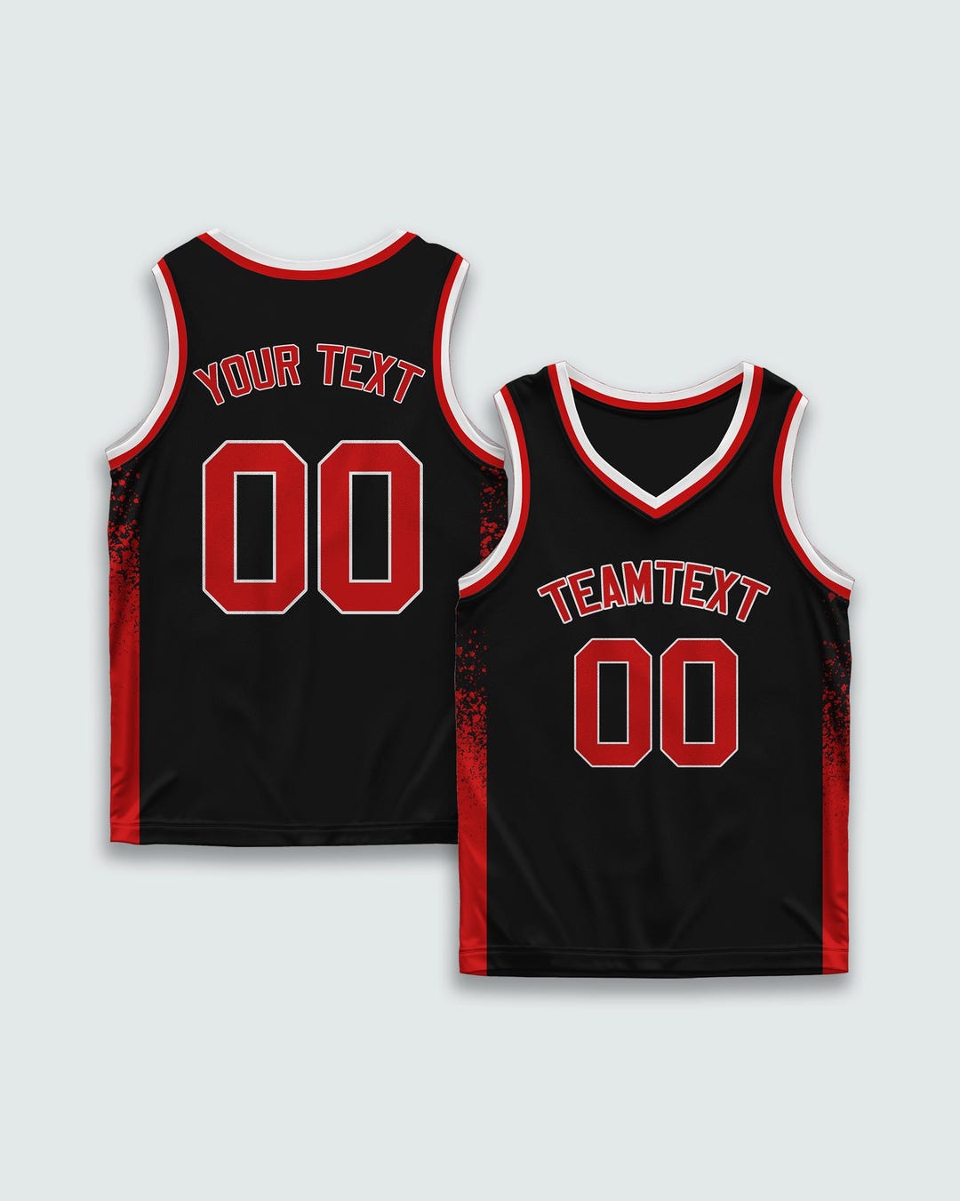 Custom White Red Classic Tops Basketball Jersey