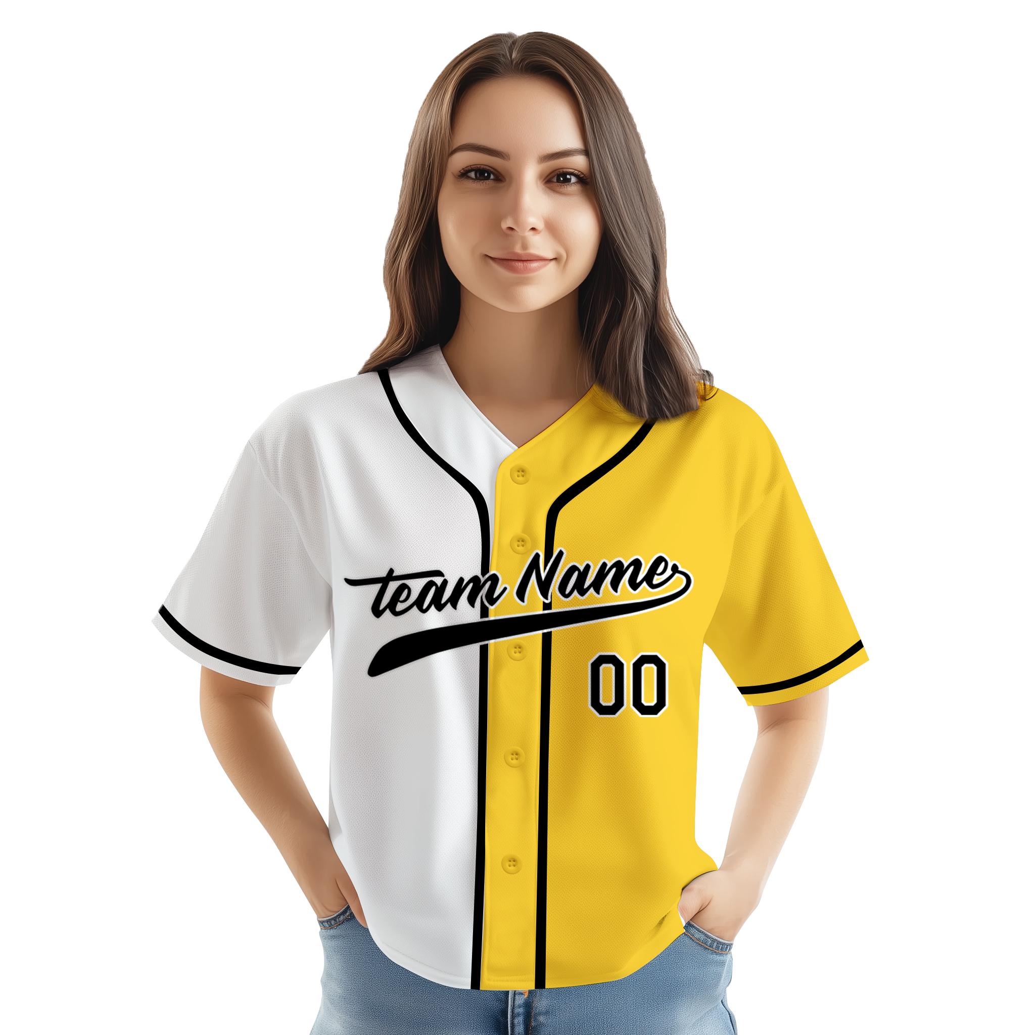 First Base Color Baseball Custom Split Color Baseball Jersey, Personalized Team Name Number, Heat ...