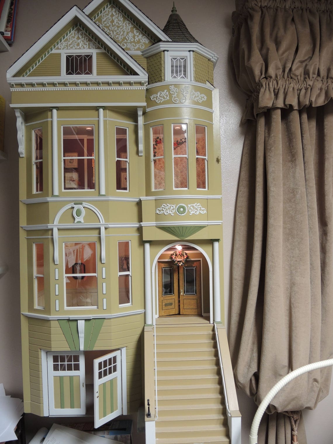 Queen Anne Victorian Dollhouse Dolls & Miniatures Art and Etsy