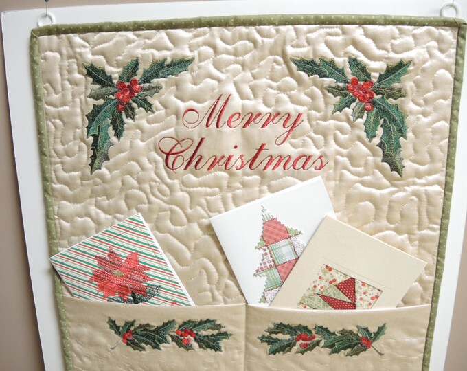 Quilted Christmas Card Holder Home & Living Home Decor Etsy