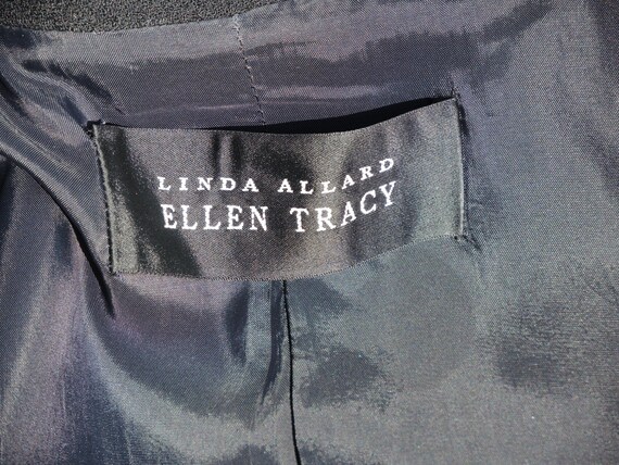 Three Button Black Wool Jacket,  Size 6,  Fully L… - image 6