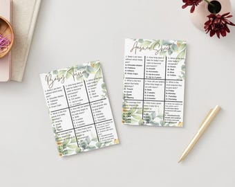 Baby Shower Trivia Game