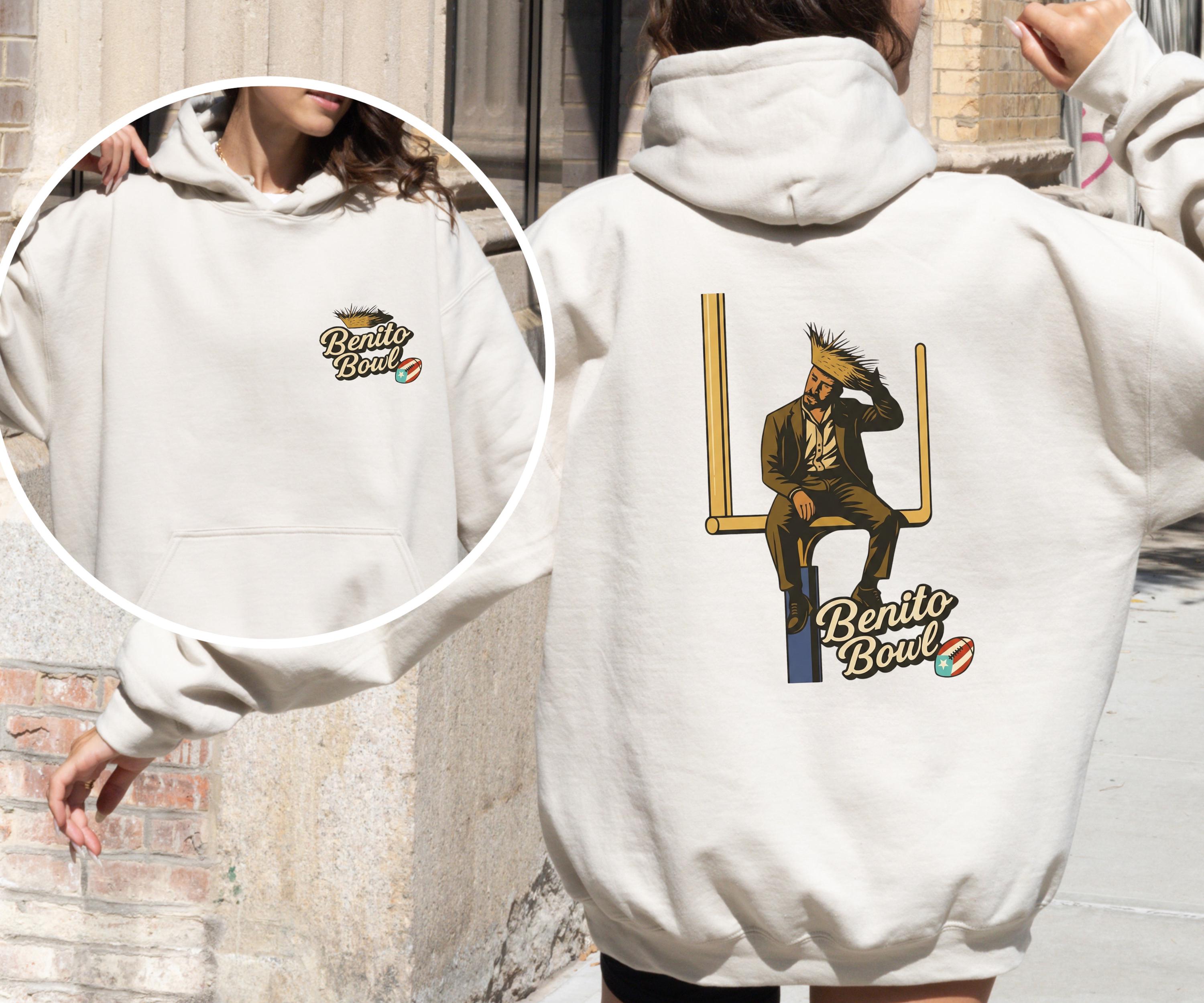 Discover Funny Super Bowl Sweatshirt, Benito Bowl Hoodie, Unisex Game Day Pullover, Benito Football Fan Gift, Puerto Rican Pride Hoodie