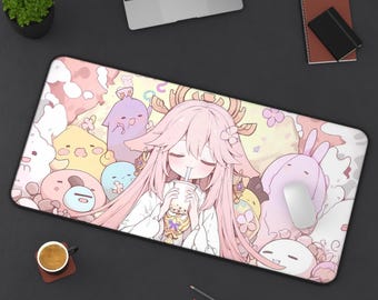 さくらデスクマット、XXLゲーミングマウスパッド、かわいいパステル