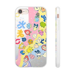 Kawaii pastel anime telefoonhoesje – Leuke Japanse stripfiguren, zachte kleuren, perfect voor liefhebbers van kawaii en pastelkleurige esthetiekfans