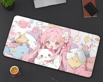 さくらデスクマット、XXLゲーミングマウスパッド、かわいいパステル