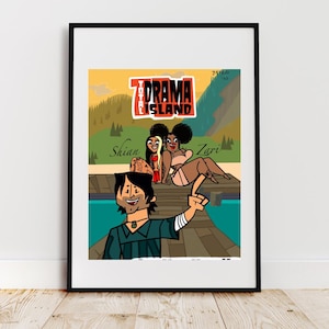 Stampa personalizzabile del cartone animato Total Drama Island