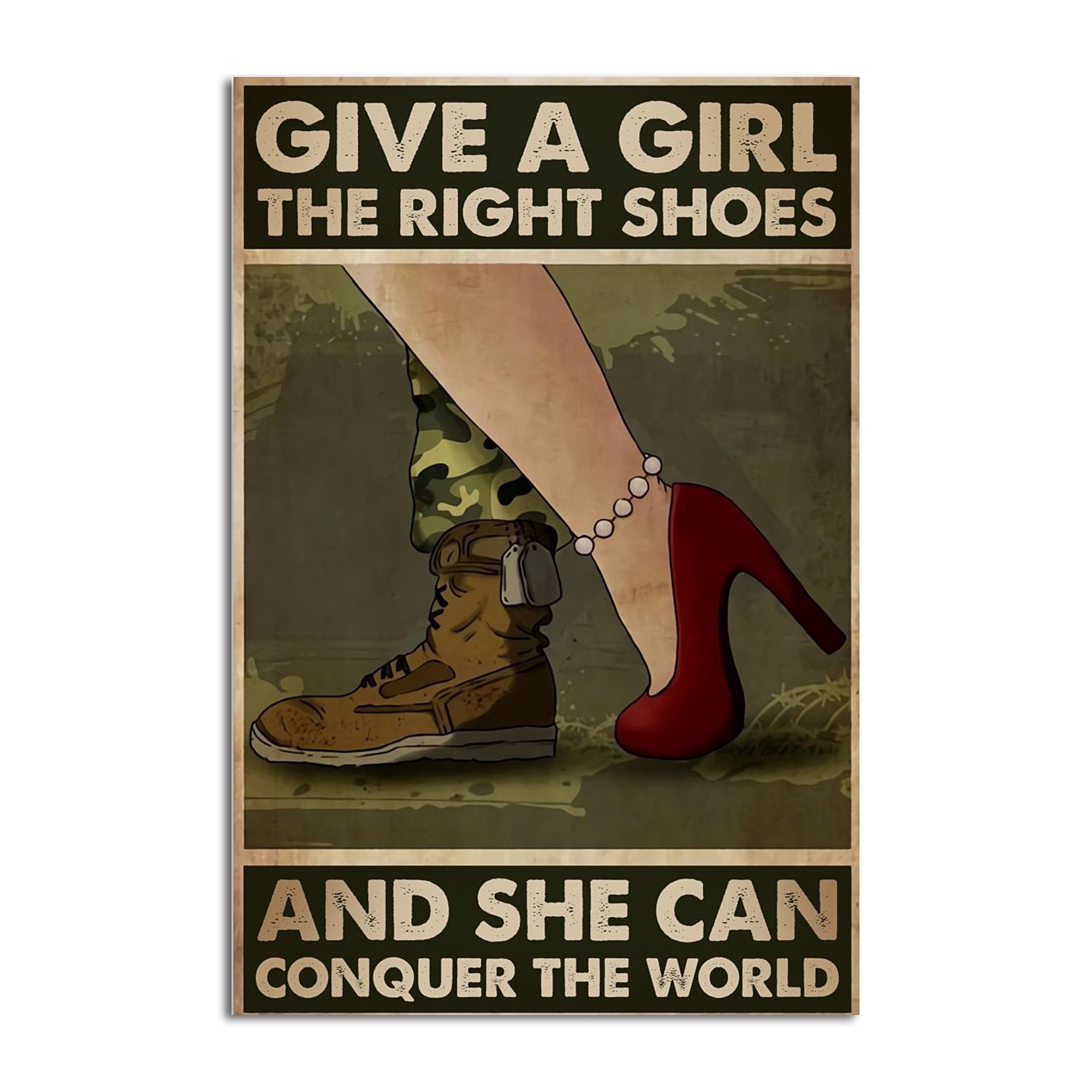 She Can Conquer The World Vertical Poster, Female Veteran Poster