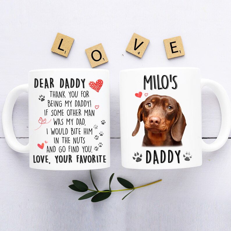 Gift For Dog Dad Personalized Dear Dog Dad Mug Gift For Dog Dad Personalized Dear Dog Dad Mug