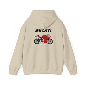 Sudadera con capucha Ducati Motorcycle, unisex, de mezcla gruesa