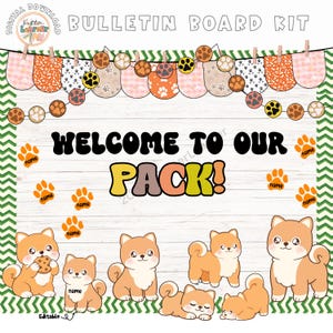 Dog Bulletin Board Kit | Puppy Classroom Decor, Editable Pack Display (Digital Download)