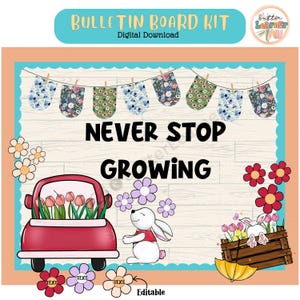 Spring Bulletin Board Kindness Bulletin Board April Classroom Door Decor Printable Editable