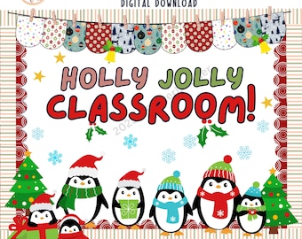 Holly Jolly Christmas Classroom Bulletin Board Kit (digital Download ...